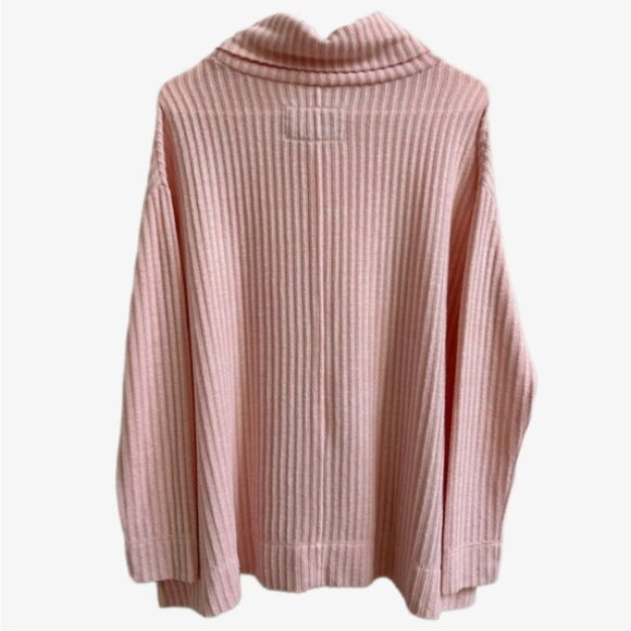 Maeve Anthropologie Pink Ribbed Cowl Neck Sweater Pullover Knit Top XS - Picture 5 of 10